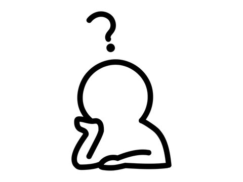 recommend clip art: 考える人