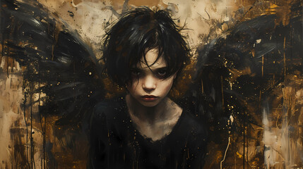 angry black angel