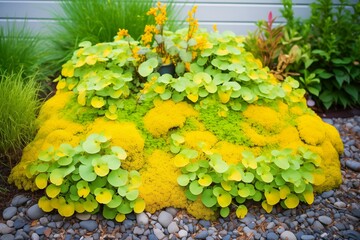 Fototapeta premium golden creeping jenny covers a mound