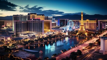 Las Vegas travel destination. Tour tourism exploring.  - obrazy, fototapety, plakaty