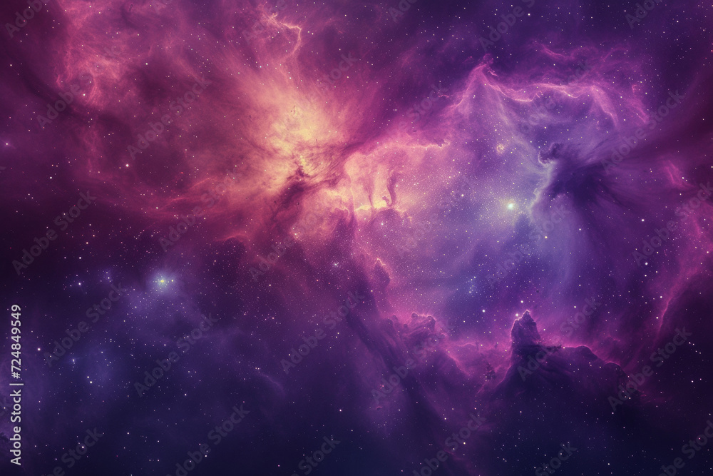 Canvas Prints nebula in the vast space background.