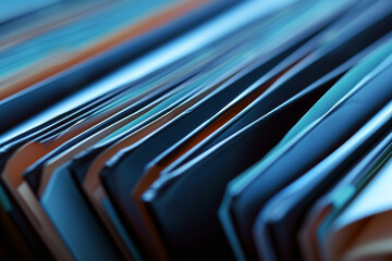a closeup of documents folder.