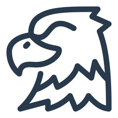 Eagle on the Jungle Vector Icon Illustration