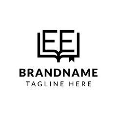 Letters EE Book Logo, suitable for business related to book with EE initials