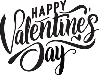 Happy Valentines Day typography, Calligraphy, T-shirt Design.