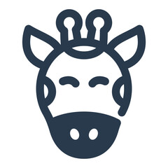 Graceful Giraffe Among Jungle Foliage Vector Icon Illustration