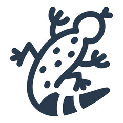 Slithering Lizard in Jungle Vector Icon Illustration