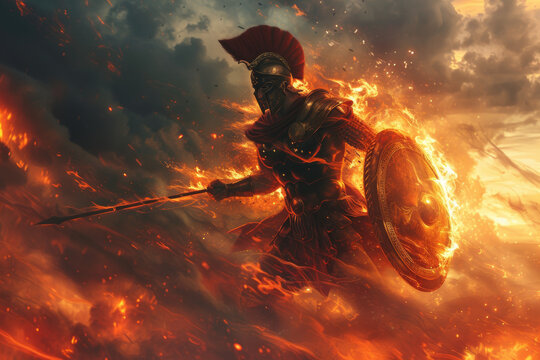 warrior flighting in the war