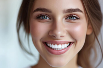 young beautiful woman smiling, concept for dental care