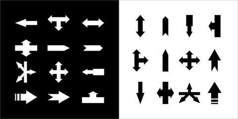  Illustration vector graphics a set of arrow icons