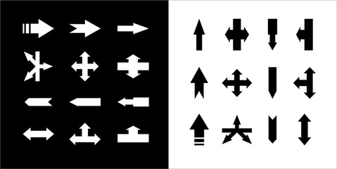  Illustration vector graphics a set of arrow icons