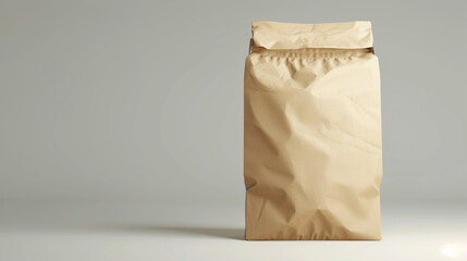 Blank paper bag for mock up isolated on plain background. 