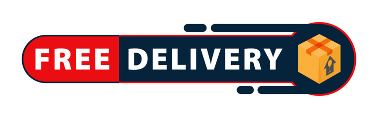 Free delivery sign vector design