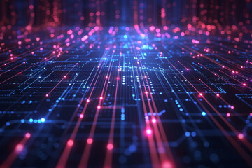 Illuminate your designs with a dynamic blend of glowing lines, abstract symbols, and futuristic technology, creating a high-tech atmosphere that embodies innovation and connectivity.