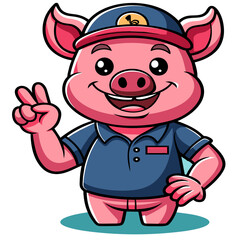 cartoon pig