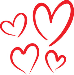 Free vector hand drawn hearts