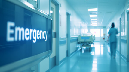 Emergency room in hospital and nurses are working to help emergency patients.