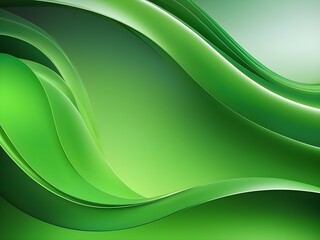 Photo abstract smooth green color wave background 
