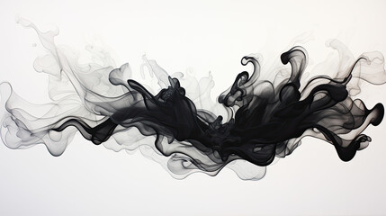splash of water black color against black background 