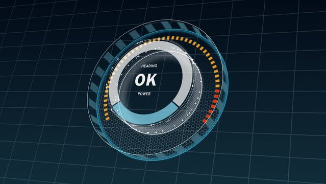 close-up view of a knob turned to high 4K Animation, concept of high performance copy space. Tax and price value or reduction, cost optimization and reduced consumption concept.