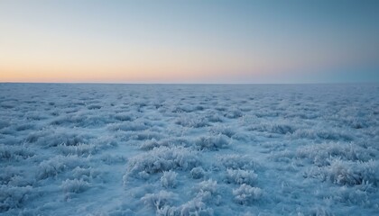 Fototapeta na wymiar Frosty tundra gradient from icy blue to snow white