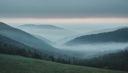 Whispering winds gradient from soft gray to misty blue