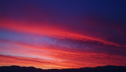 Crimson sunset gradient melting into deep navy blue