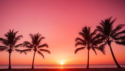 Fototapeta na wymiar Tropical sunrise gradient from mango orange to coral pink