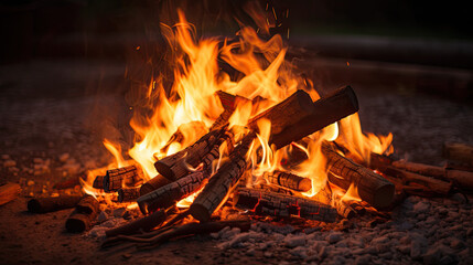 Campfire fire Flames background