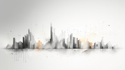 Graphs Charts in white page , Ai generated image