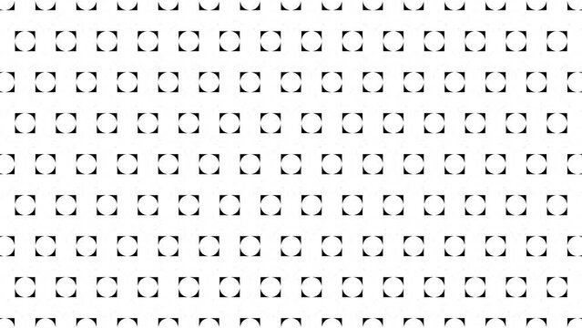Animated blink circles pattern on white background with alpha channel