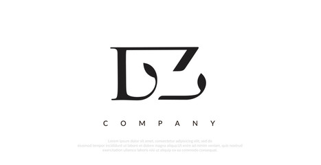 Initial LZ Logo Design Vector