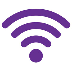 pulple-colored wifi icon