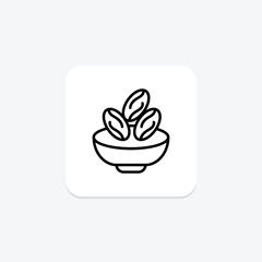 Dates icon, fruit, food, snack, dried dates line icon, editable vector icon, pixel perfect, illustrator ai file