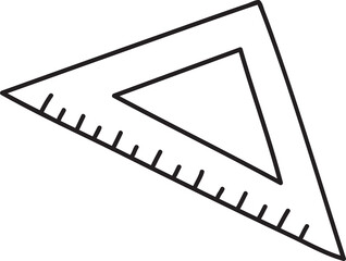 Measure school doodles icon