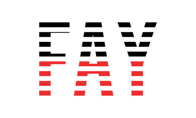 FAY three initial letter iconic line negative space minimal logo design vector template. monogram, abstract, wordmark, business, typography, minimalist, brand, company, flat, modern, unique, simple