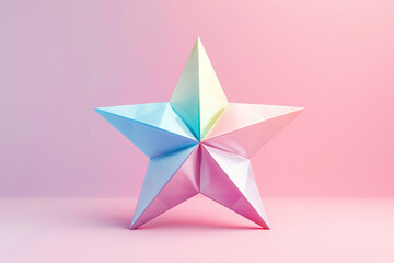 Stars and Copy Space in 3D illustration style on a colorful background