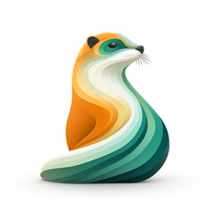A playfull graphic shape that looks like a seal сreated with Generative Ai