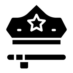 police glyph icon