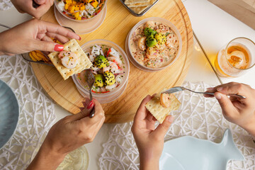 Ceviche, pescado, fresco 