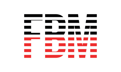 FBM three initial letter iconic line negative space minimal logo design vector template. monogram, abstract, wordmark, business, typography, minimalist, brand, company, flat, modern, unique, simple