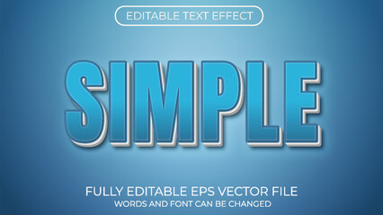 Simple editable text effect. Editable text style effect