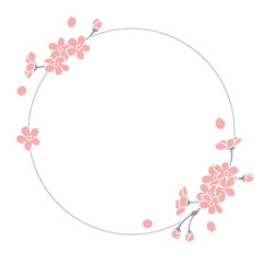 桜の丸フレーム © chihori