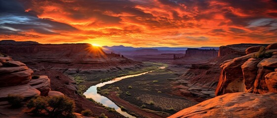 sunrise in Moab Utah , generated by AI