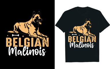 Belgian malinois, Dog , t-shirt design.