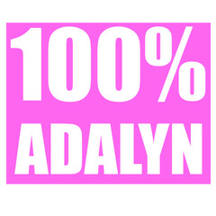 Adalyn name 100 percent
