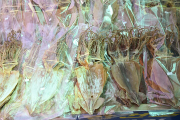 South Korean food. Dried squid