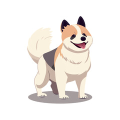 Dog of colorful set. This heartwarming illustration feature a delightful cartoon design of a cute puppy, perfectly placed on a clean white canvas. Vector illustration.