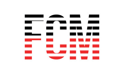 FCM three initial letter iconic line negative space minimal logo design vector template. monogram, abstract, wordmark, business, typography, minimalist, brand, company, flat, modern, unique, simple