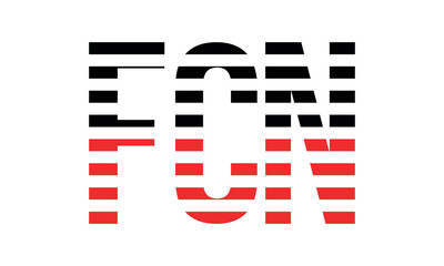 FCN three initial letter iconic line negative space minimal logo design vector template. monogram, abstract, wordmark, business, typography, minimalist, brand, company, flat, modern, unique, simple